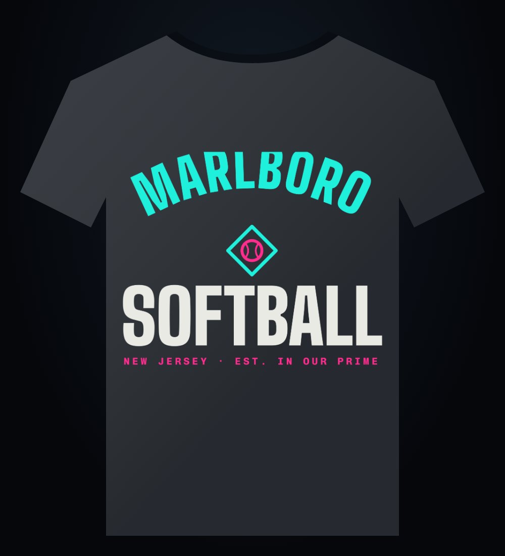 Marlboro Softball Tee mockup